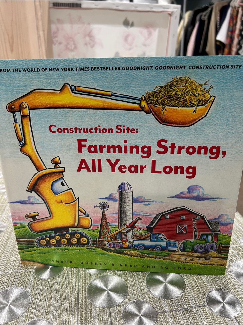 Chronicle Books Construction Site: Farming Strong, All Year Long. Hard Cover.